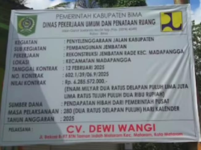 Jembatan Rade Bima Bermasalah di Tahap Perawatan Pelaksana Diminta Bertanggung Jawab
